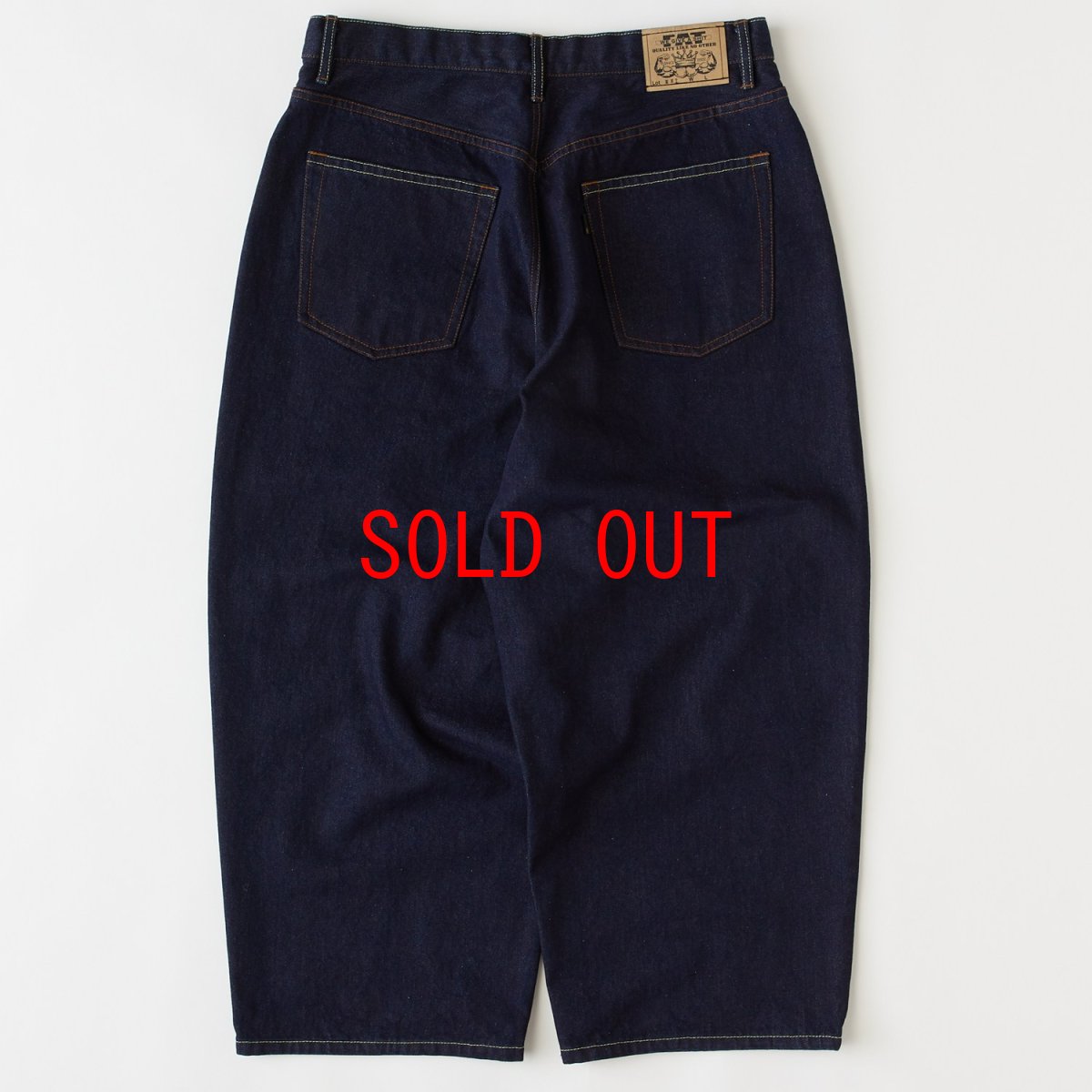 画像3: FAT F.A.T. MAMMOTH Wide Denim Pants Blue ワイド デニムパンツ ブルー ジーンズ 沖縄 メンズ服 (3)