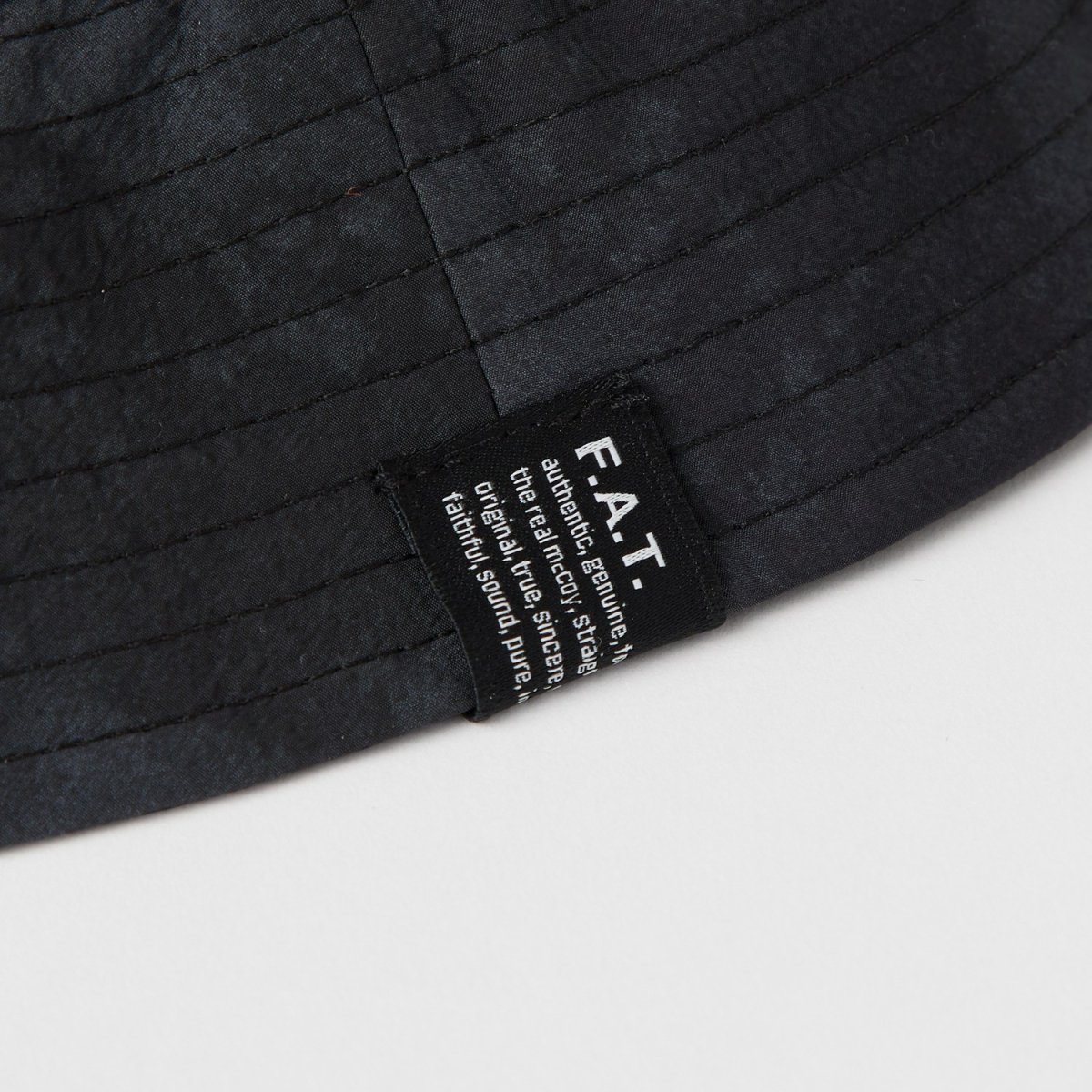 画像3: FAT (F.A.T. ) FOGSHADE Nylon Bucket Hat Black ナイロン バケットハット ブラック ハット キャップ 帽子 沖縄 (3)