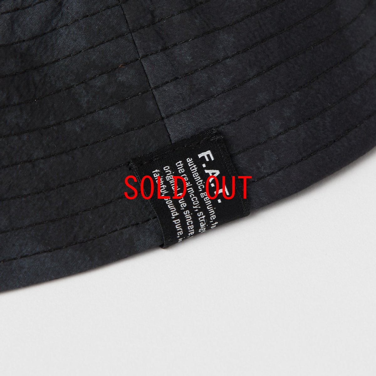 画像3: FAT (F.A.T. ) FOGSHADE Nylon Bucket Hat Black ナイロン バケットハット ブラック ハット キャップ 帽子 沖縄 (3)