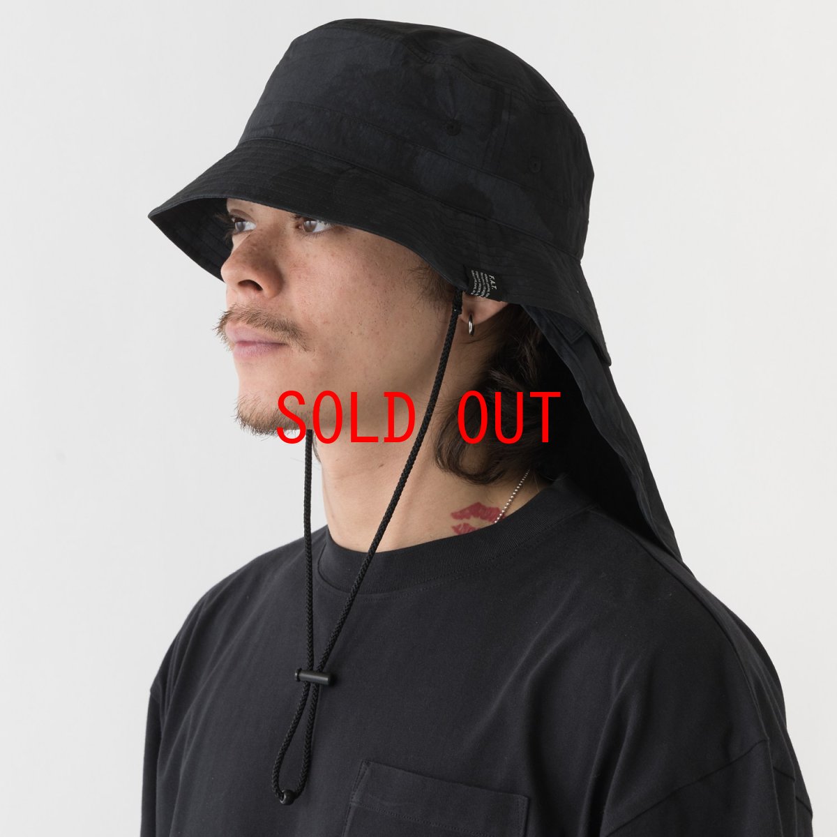 FAT (F.A.T. ) FOGSHADE Nylon Bucket Hat Black