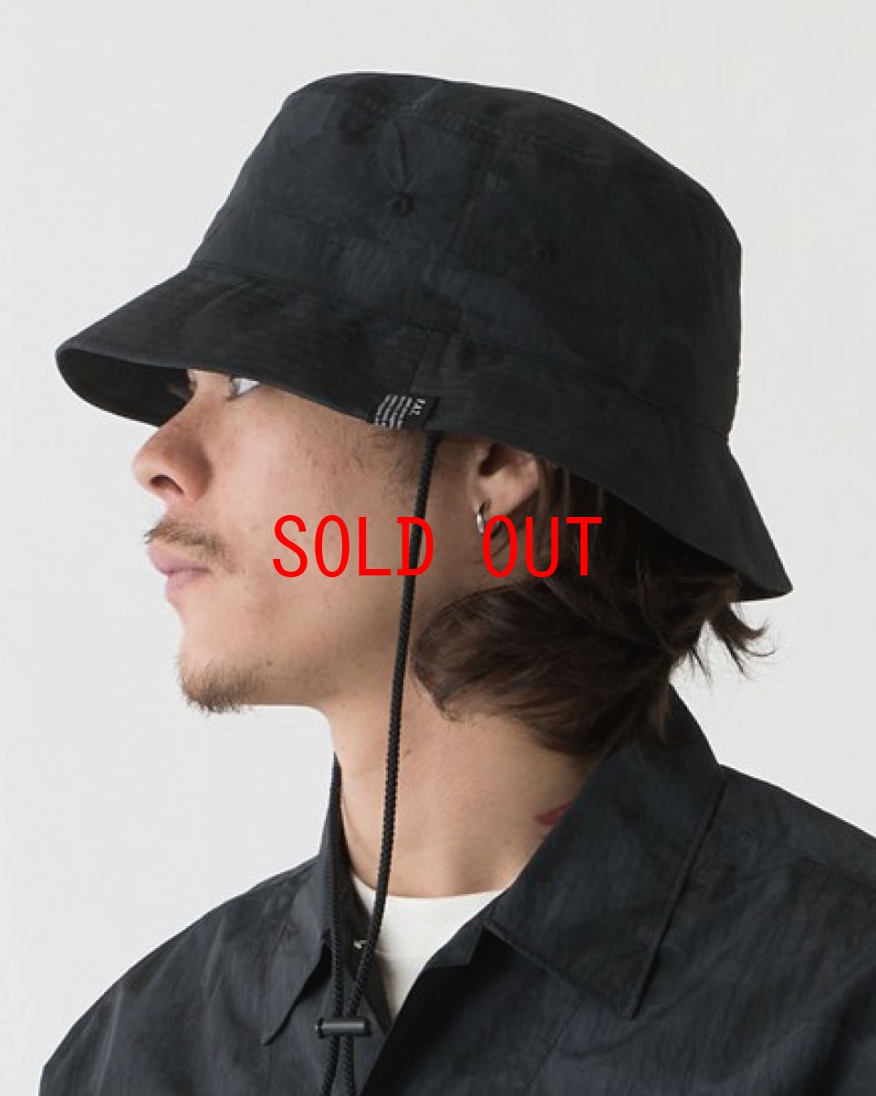 画像4: FAT (F.A.T. ) FOGSHADE Nylon Bucket Hat Black ナイロン バケットハット ブラック ハット キャップ 帽子 沖縄 (4)