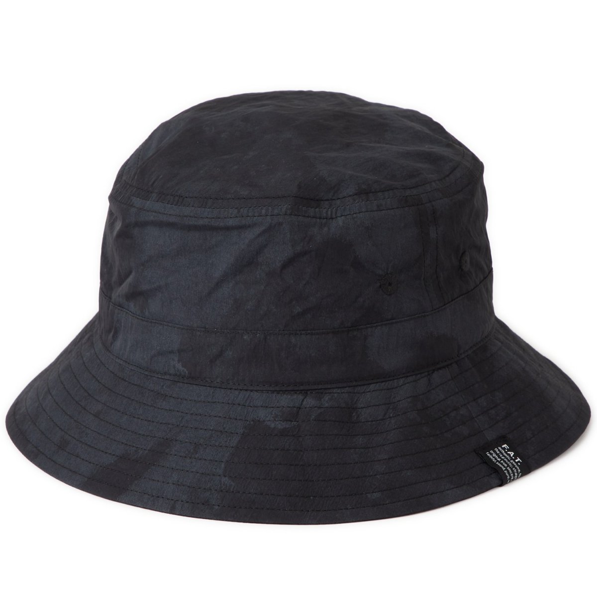 画像2: FAT (F.A.T. ) FOGSHADE Nylon Bucket Hat Black ナイロン バケットハット ブラック ハット キャップ 帽子 沖縄 (2)