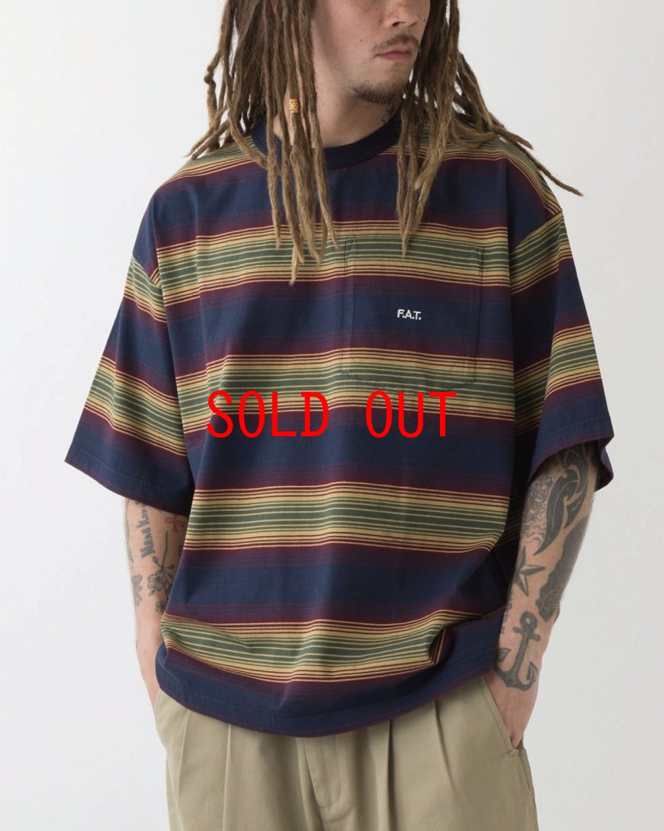 画像1: FAT GRANBO S/S Border Tee ボーダー ポケット 半袖 Tシャツ 沖縄 メンズ服 (1)