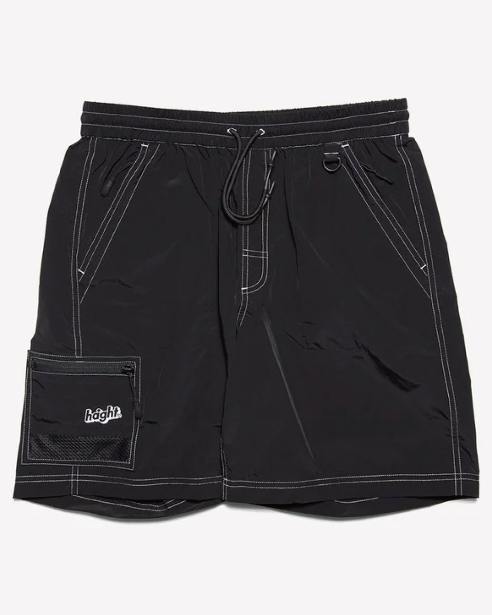 画像2: Haight 2WAY SHORTS Water-Repellent Swim Shorts Black 水陸両用 ショーツ スイムショーツ ブラック (2)