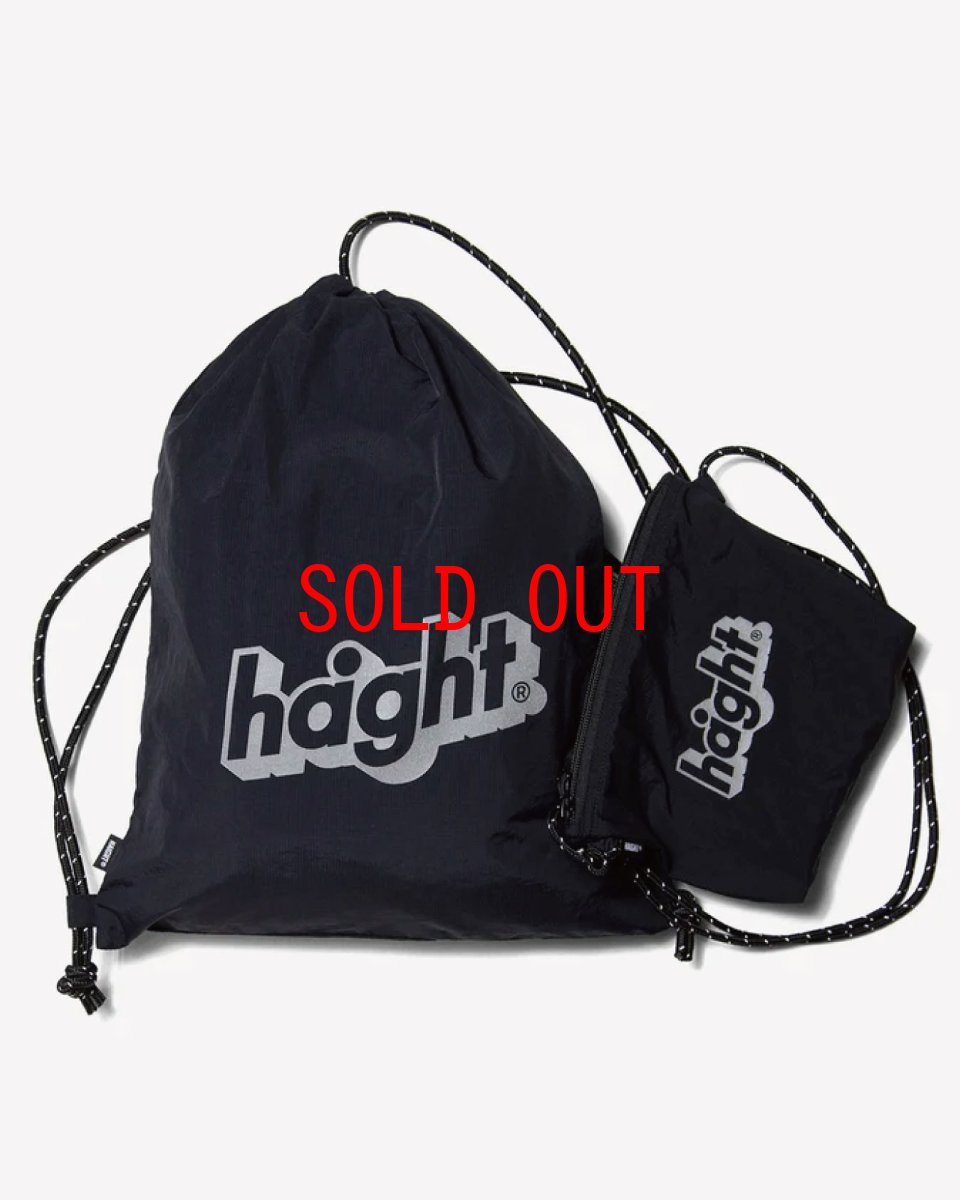 画像4: Haight Core Logo Knapsack Ripstop Drawstring Backpack Black コアロゴ ナップサック ドローストリング バックパック ブラック (4)
