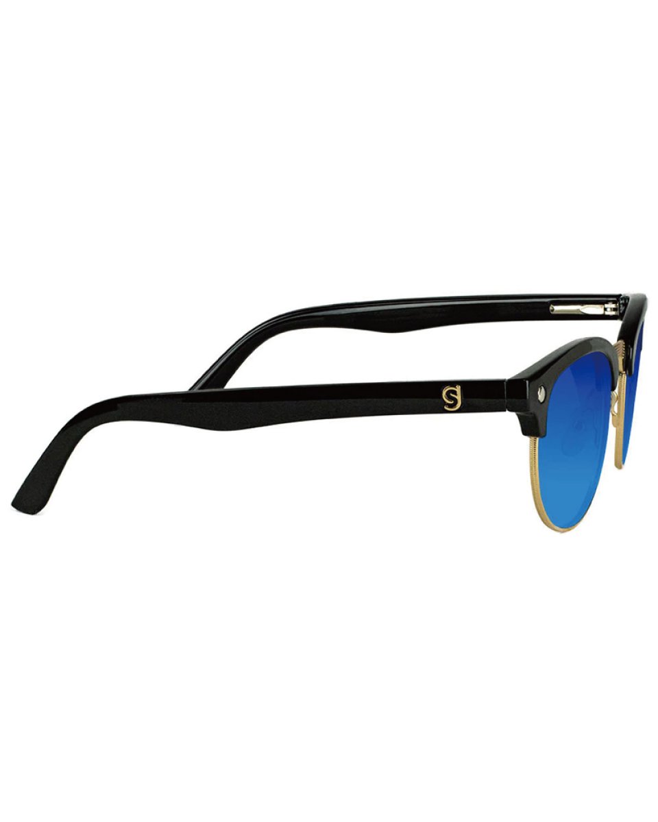 画像2: Glassy MORRISON Black Blue Mirror Lens Polarized Sunglasses モリソン ブラック ブルミラーレンズ サングラス 偏光レンズ【沖縄 偏光サングラス メンズ 通販】 (2)
