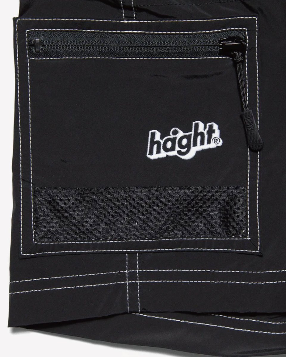 画像5: Haight 2WAY SHORTS Water-Repellent Swim Shorts Black 水陸両用 ショーツ スイムショーツ ブラック (5)