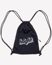Haight Core Logo Knapsack Ripstop Drawstring Backpack Black
