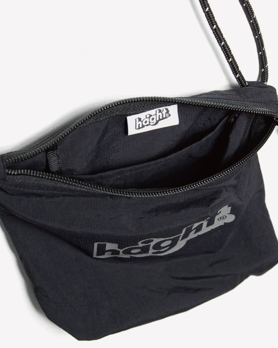 画像2: Haight CORE LOGO SACOCHE Ripstop Mini Sacoche Black コアロゴ リップストップ サコッシュ ブラック (2)