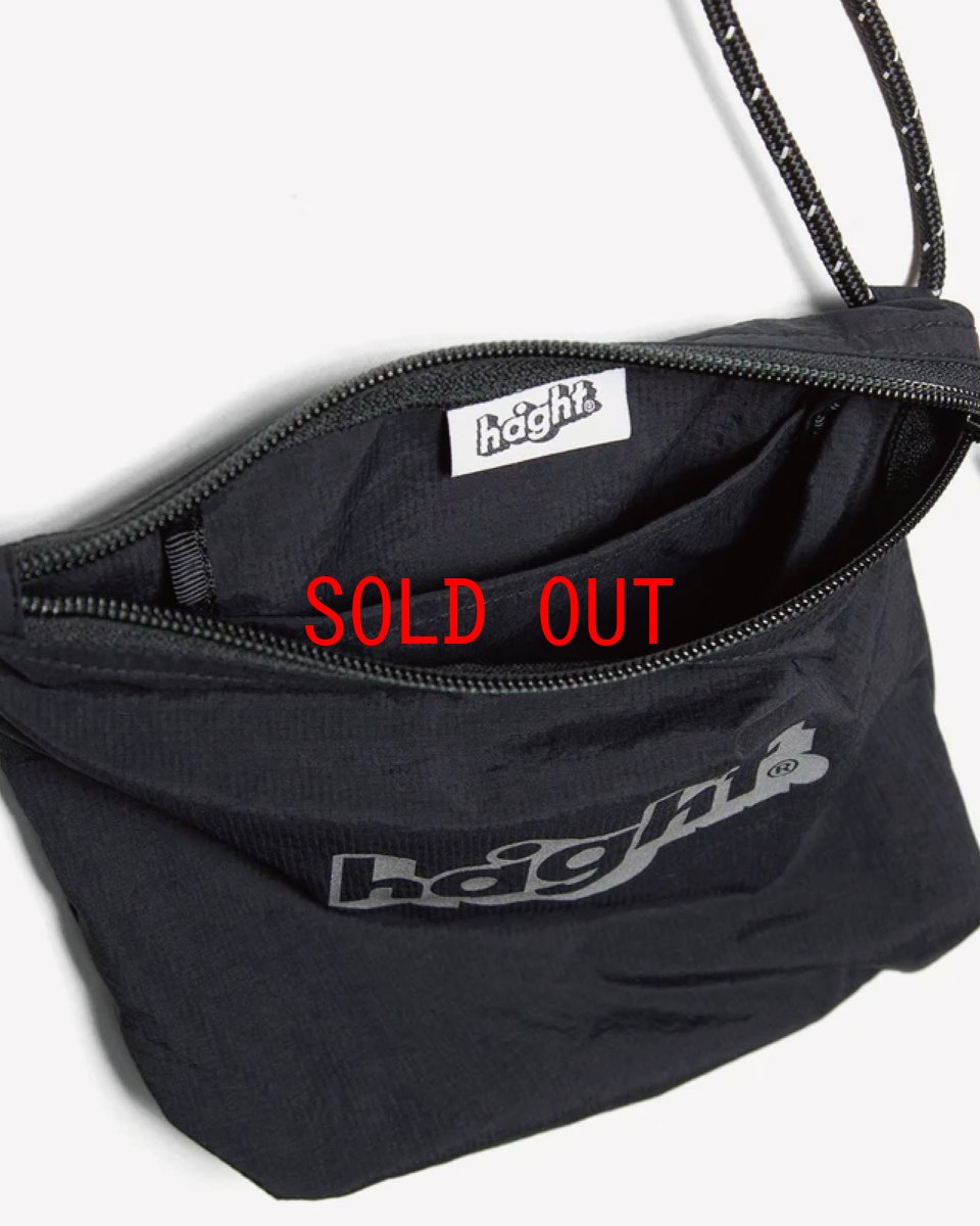 画像2: Haight CORE LOGO SACOCHE Ripstop Mini Sacoche Black コアロゴ リップストップ サコッシュ ブラック (2)