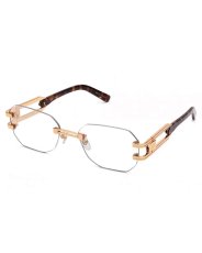 9Five ROYALS LITE Tortoise & 24K Gold Clear Lens Glasses