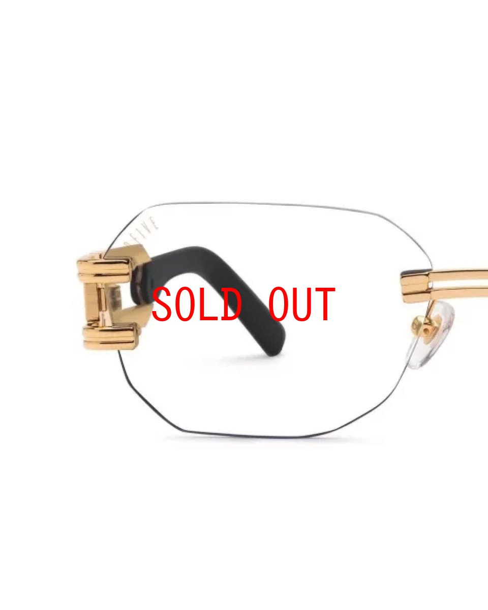 画像2: 9Five ROYALS LITE Black & 24K Gold Clear Lens Glasses 24Kゴールド クリアレンズ リムレス メガネ (2)