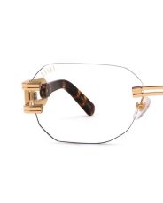 画像2: 9Five ROYALS LITE Tortoise & 24K Gold Clear Lens Glasses 24Kゴールド べっ甲 クリアレンズ リムレス メガネ (2)