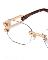 画像5: 9Five ROYALS LITE Tortoise & 24K Gold Clear Lens Glasses 24Kゴールド べっ甲 クリアレンズ リムレス メガネ (5)