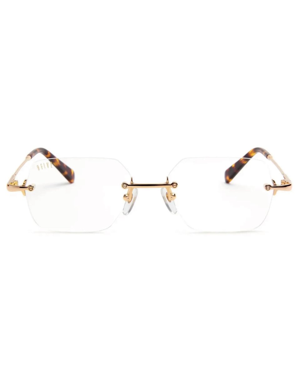 画像6: 9Five Clarity Lite Tortoise & 24k Gold Clear Lens Glasses リムレス べっ甲 クリアレンズ サングラス (6)