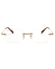 画像6: 9Five Clarity Lite Tortoise & 24k Gold Clear Lens Glasses リムレス べっ甲 クリアレンズ サングラス (6)