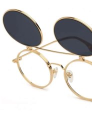 画像6: 9Five 50-50 Flip-Up Tortoise & 24K Gold Sunglasses フリップアップ 24Kゴールド べっ甲 サングラス (6)