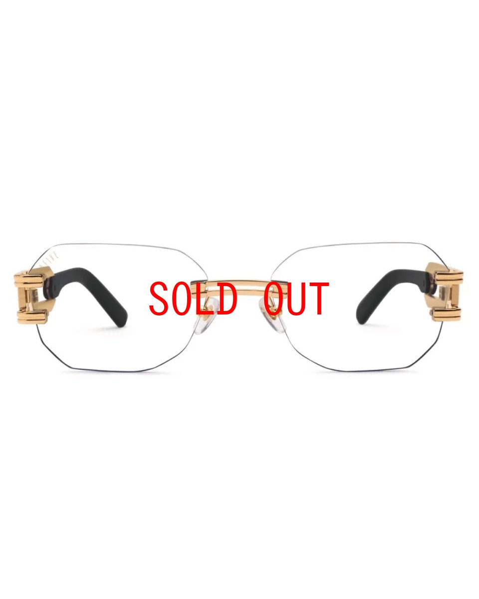 画像5: 9Five ROYALS LITE Black & 24K Gold Clear Lens Glasses 24Kゴールド クリアレンズ リムレス メガネ (5)