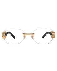 画像5: 9Five ROYALS LITE Black & 24K Gold Clear Lens Glasses 24Kゴールド クリアレンズ リムレス メガネ (5)
