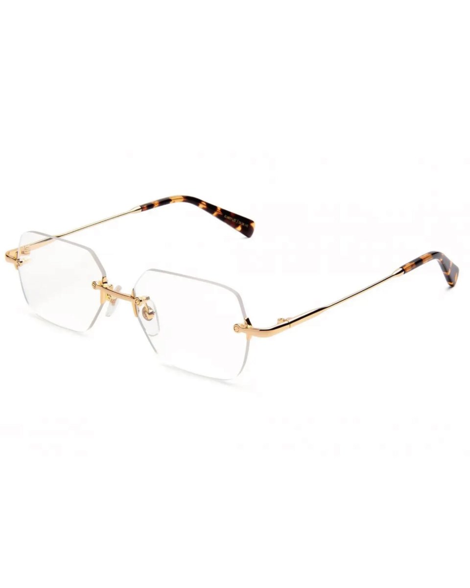 9Five Clarity Lite Tortoise & 24k Gold Clear Lens Glasses