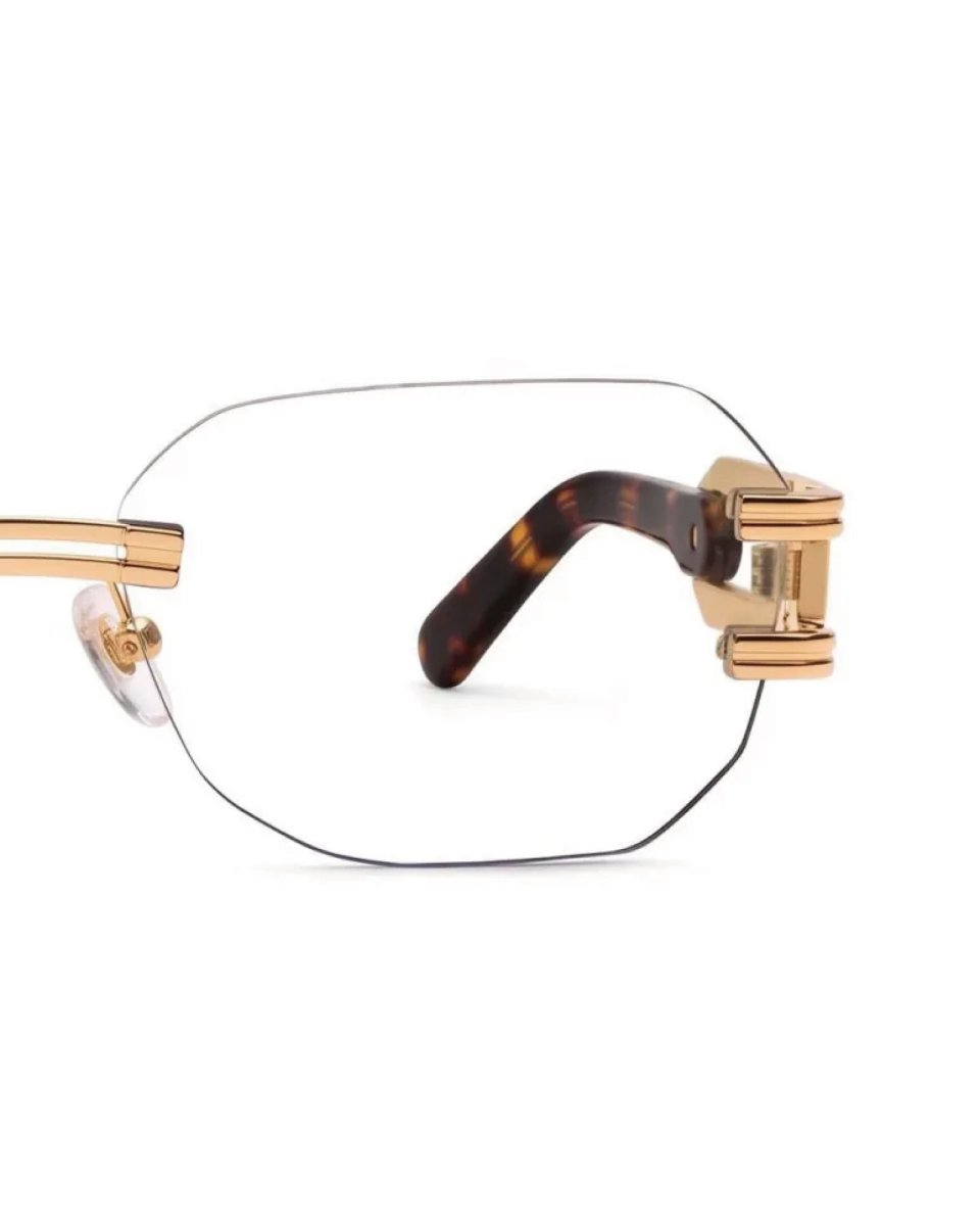 画像3: 9Five ROYALS LITE Tortoise & 24K Gold Clear Lens Glasses 24Kゴールド べっ甲 クリアレンズ リムレス メガネ (3)