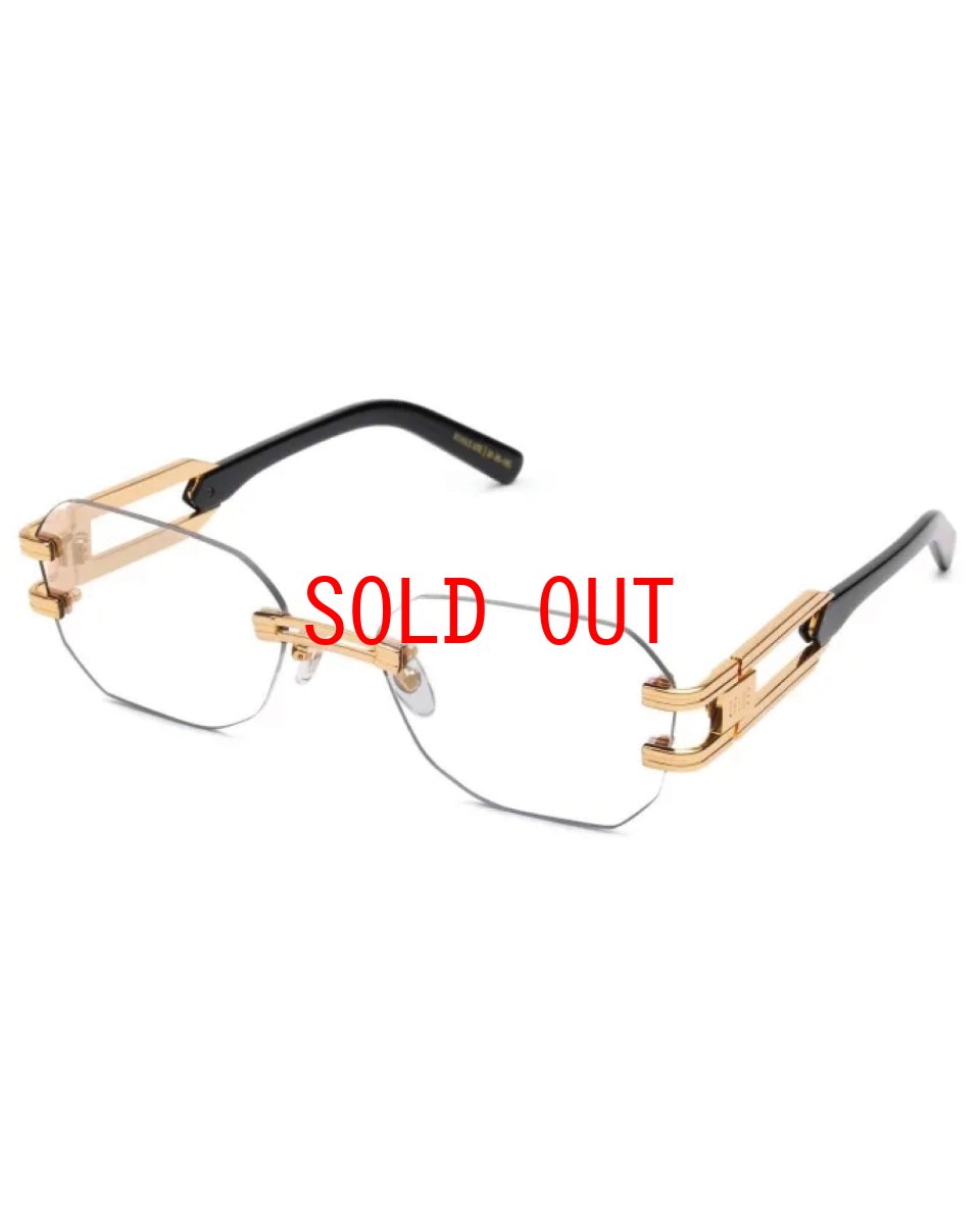 画像1: 9Five ROYALS LITE Black & 24K Gold Clear Lens Glasses 24Kゴールド クリアレンズ リムレス メガネ (1)