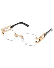 画像1: 9Five ROYALS LITE Black & 24K Gold Clear Lens Glasses 24Kゴールド クリアレンズ リムレス メガネ (1)