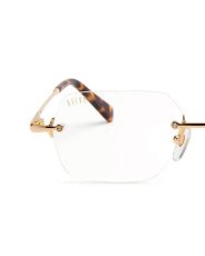画像2: 9Five Clarity Lite Tortoise & 24k Gold Clear Lens Glasses リムレス べっ甲 クリアレンズ サングラス (2)