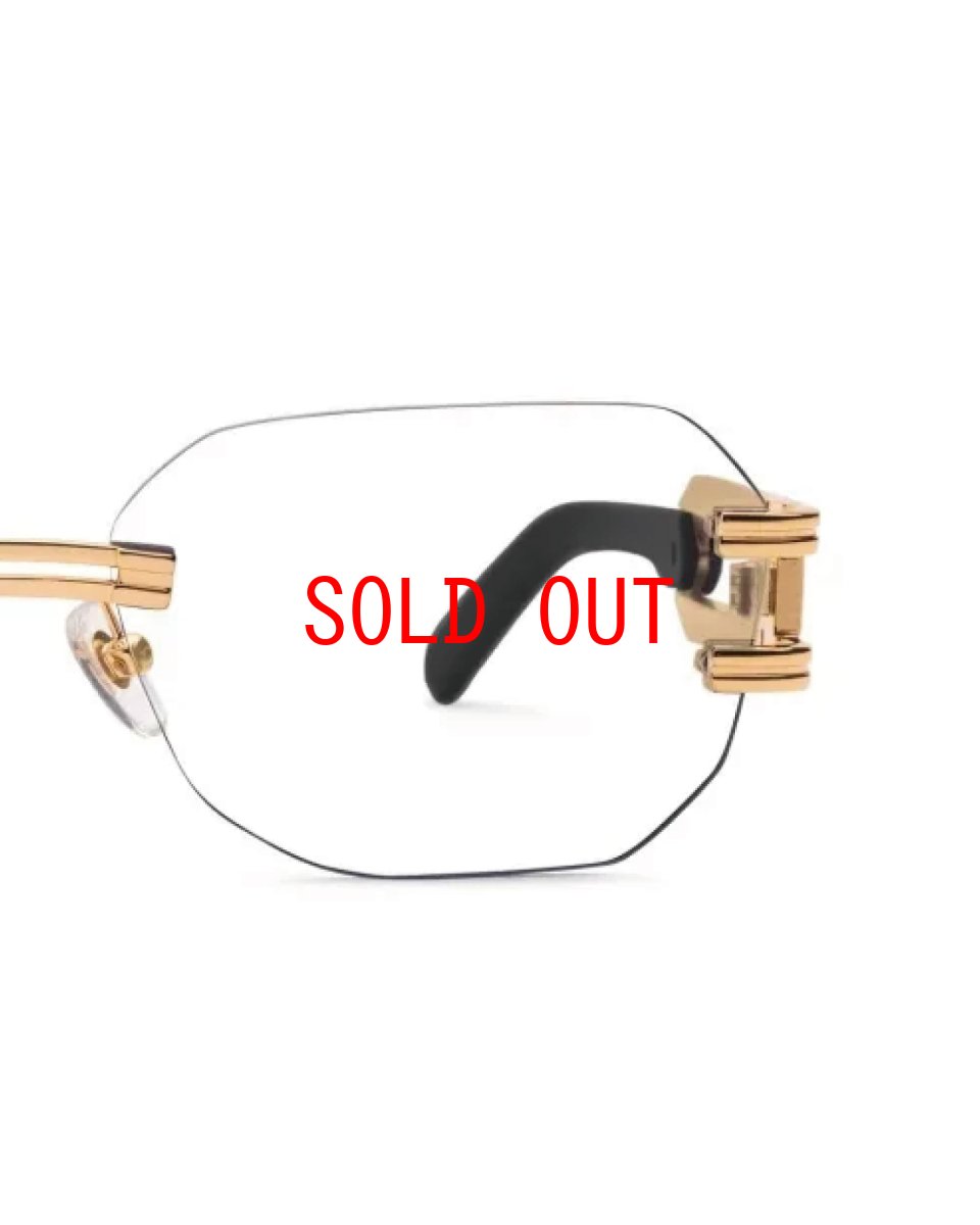 画像3: 9Five ROYALS LITE Black & 24K Gold Clear Lens Glasses 24Kゴールド クリアレンズ リムレス メガネ (3)