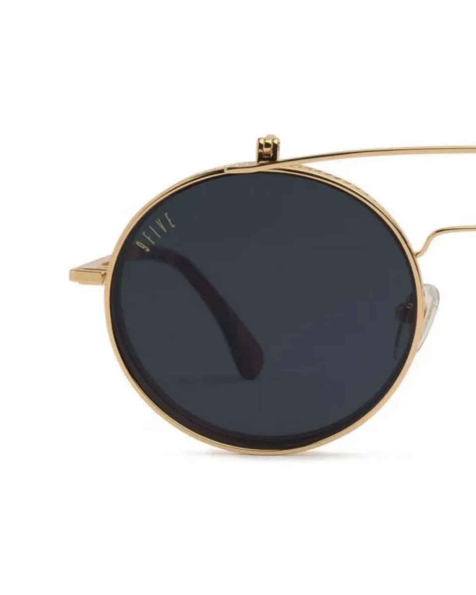画像8: 9Five 50-50 Flip-Up Tortoise & 24K Gold Sunglasses フリップアップ 24Kゴールド べっ甲 サングラス (8)