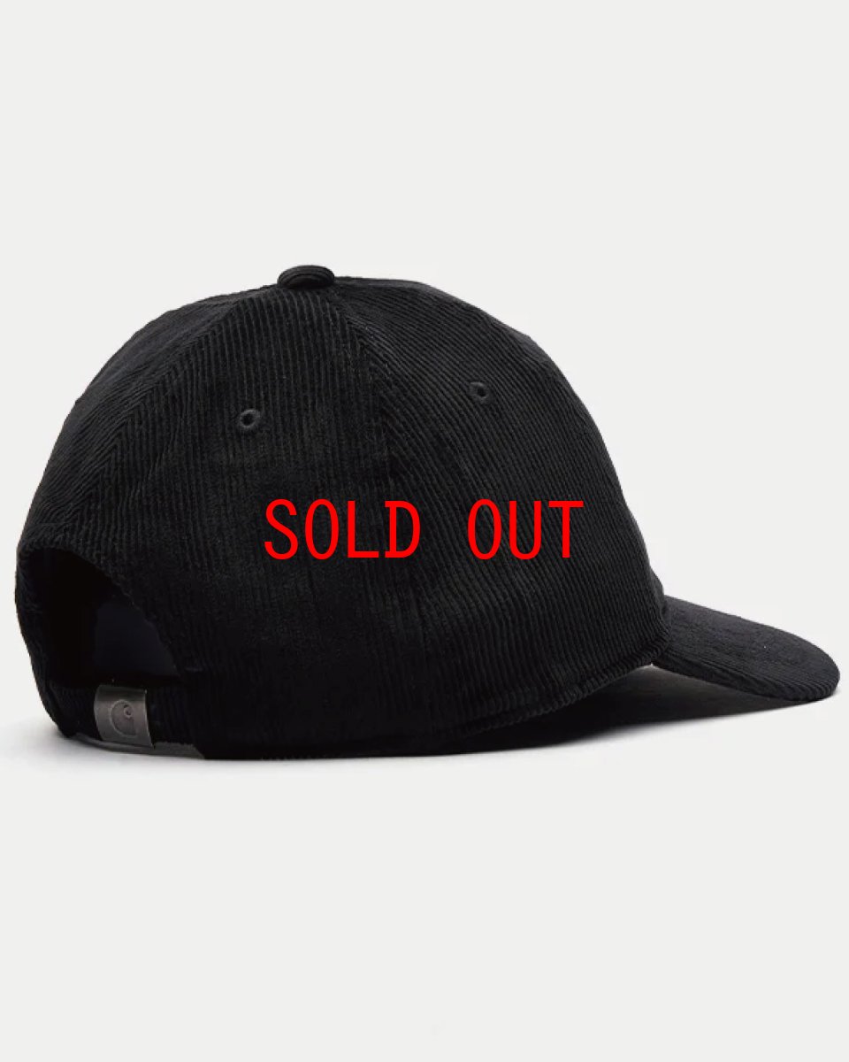画像2: 【Carhartt WIP 沖縄 キャップ メンズファッション 通販】Harlem Cap black wax ハーレム キャップ コーデュロイ (2)