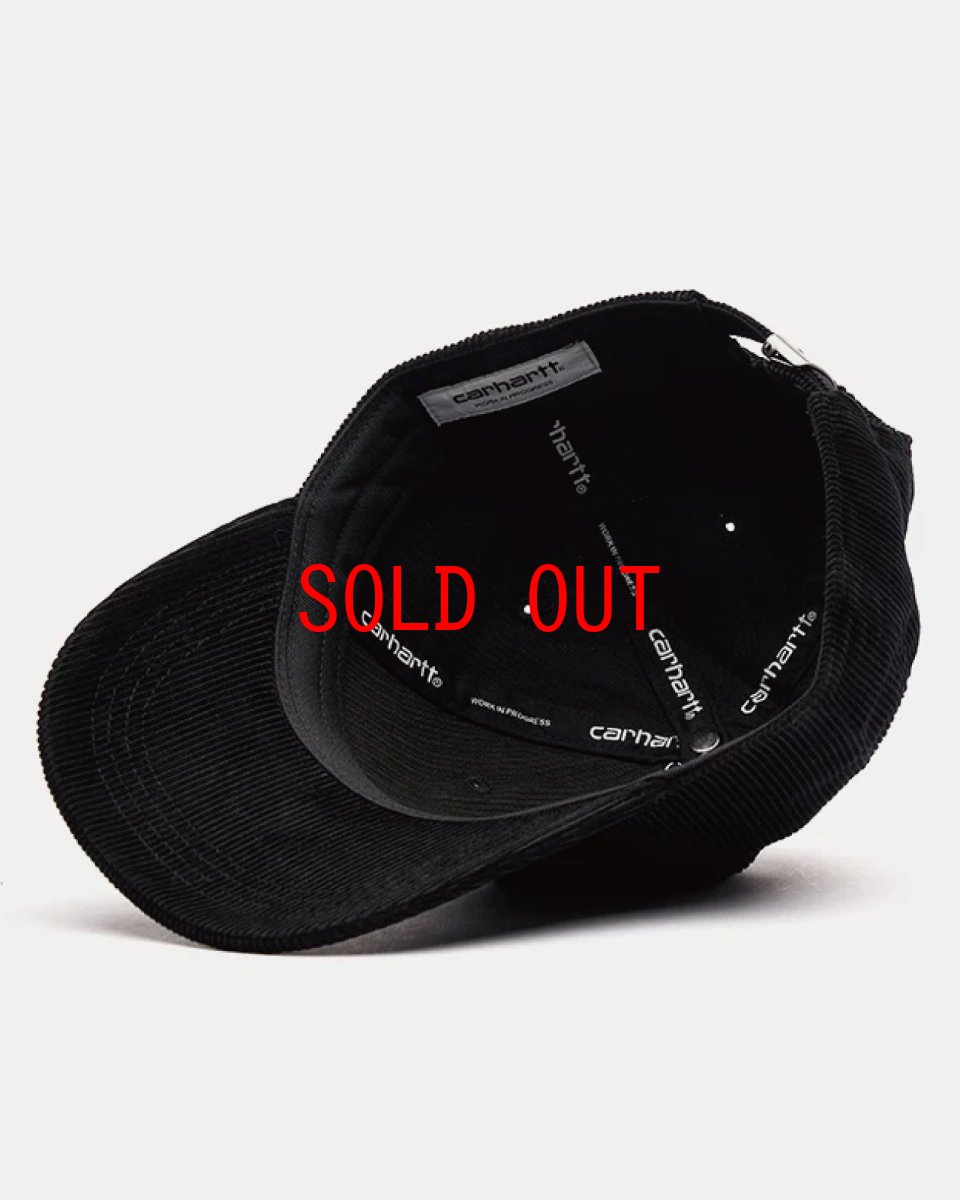 画像4: 【Carhartt WIP 沖縄 キャップ メンズファッション 通販】Harlem Cap black wax ハーレム キャップ コーデュロイ (4)