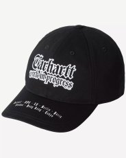 画像1: 【Carhartt WIP 沖縄 キャップ メンズファッション 通販】World Tour Cap ワールドツアー 6パネル キャップ Black / White (1)