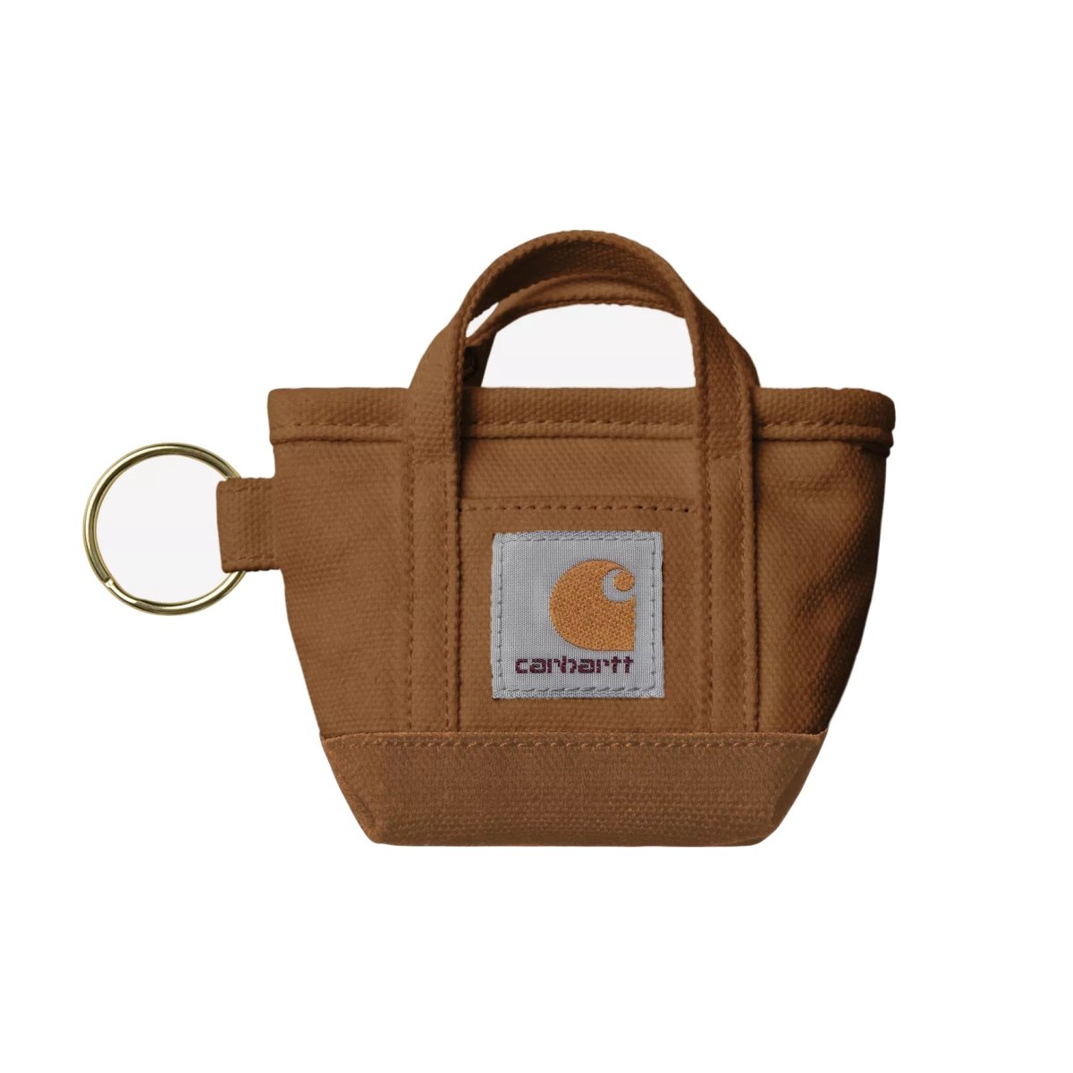 画像1: 【Carhartt WIP 沖縄 通販】Mini Tote Bag Keychain ミニ トート バッグ キーチェーン Hamilton Brown (1)