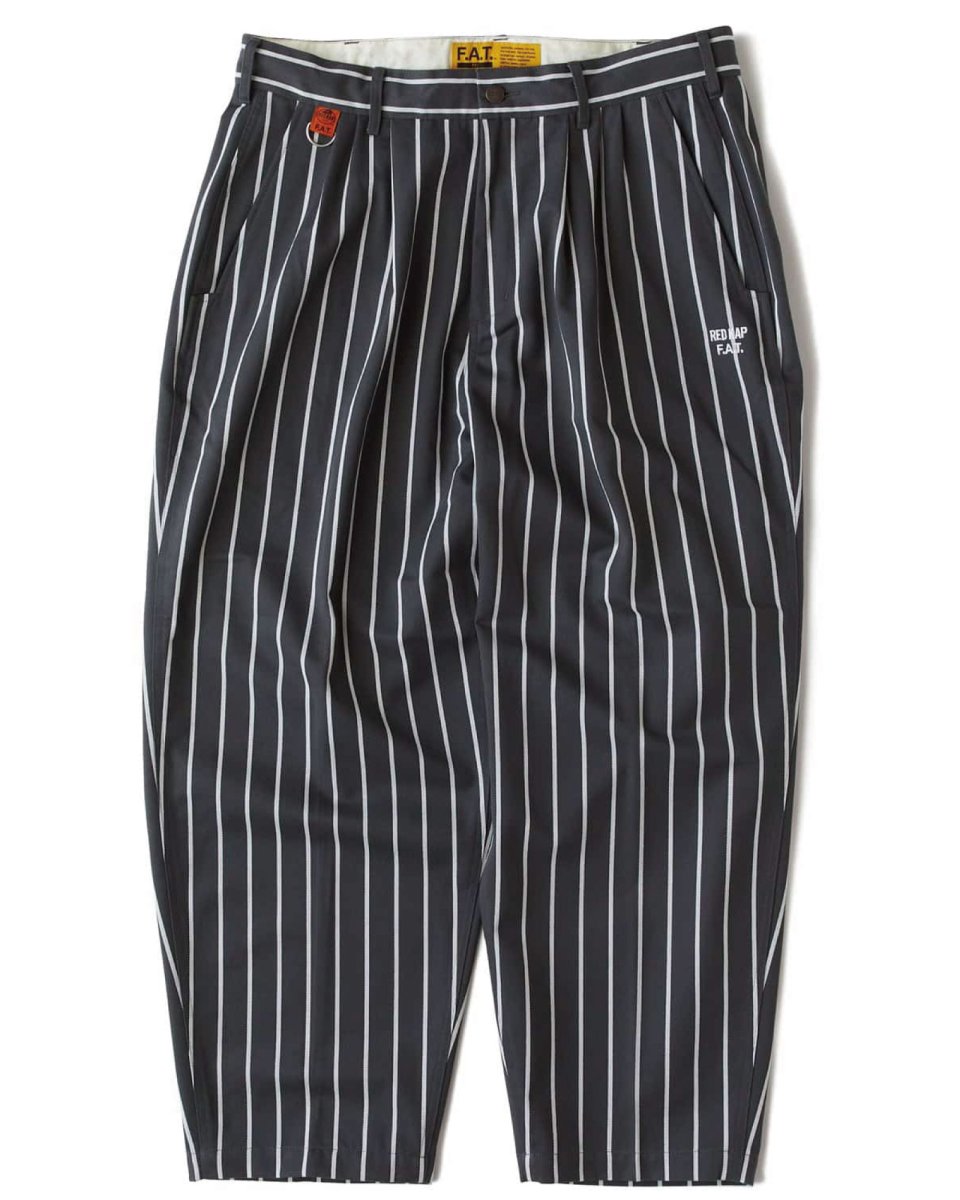 画像2: FAT THREEKAP × Red Kap Stripe Work Pants Gray レッドキャップ ストライプ ワークパンツ F.A.T. (2)