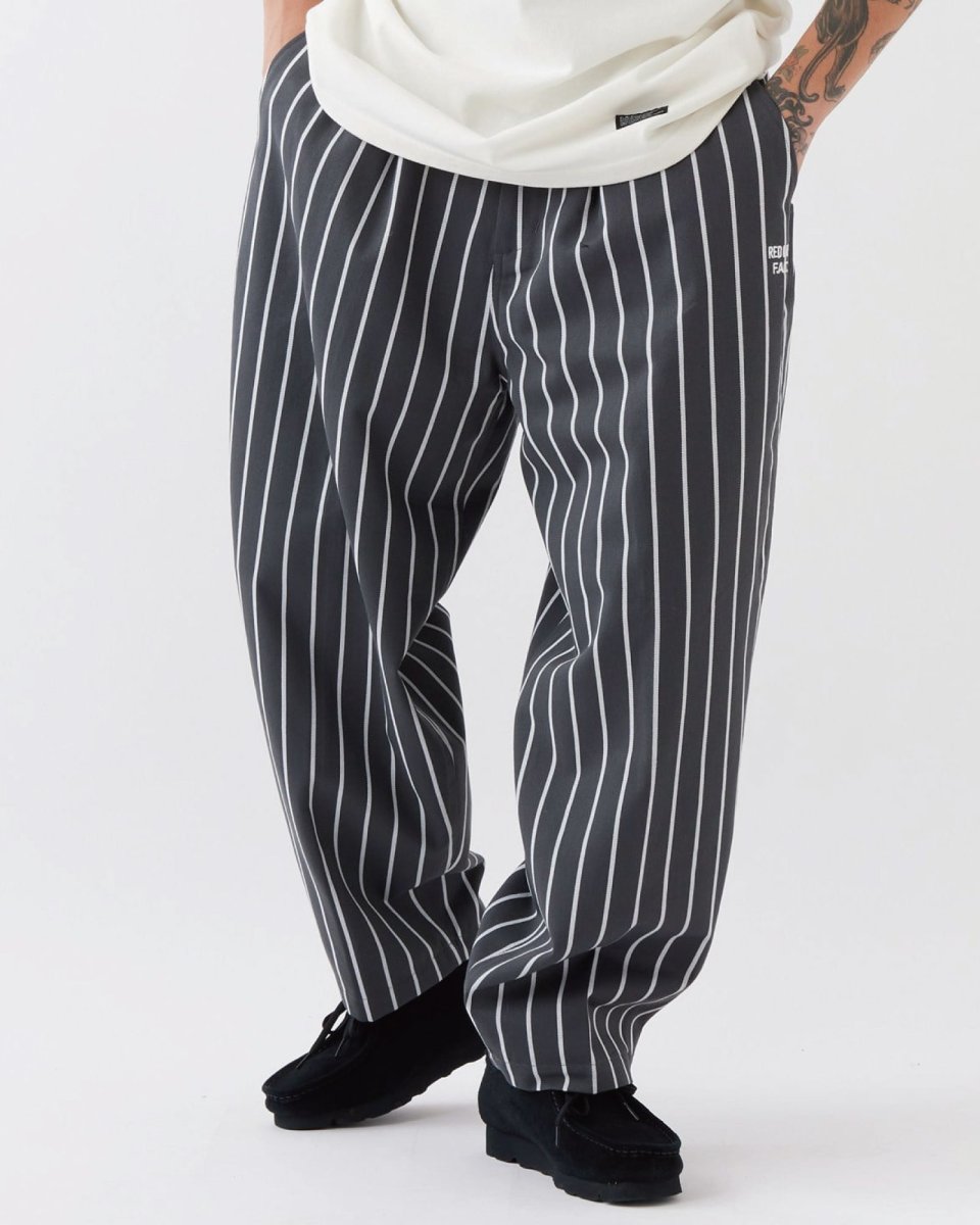 FAT THREEKAP × Red Kap Stripe Work Pants Gray