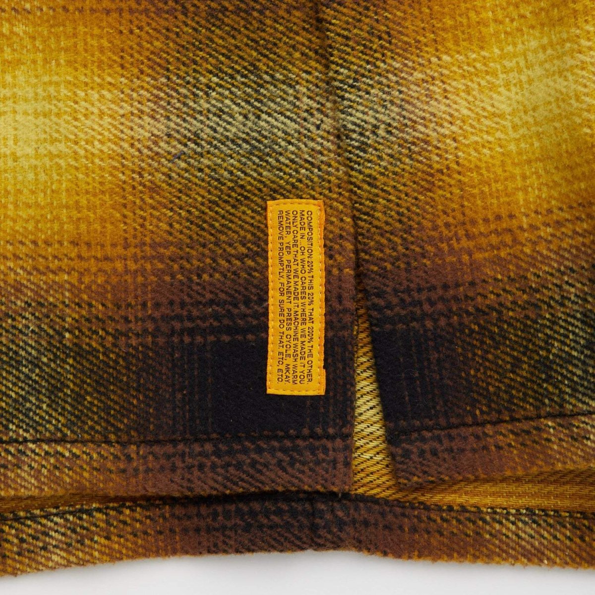 画像8: FAT MAC SMOKE Yellow F.A.T. ビッグマック オンブレチェック ネルシャツ 長袖 シャツ (8)