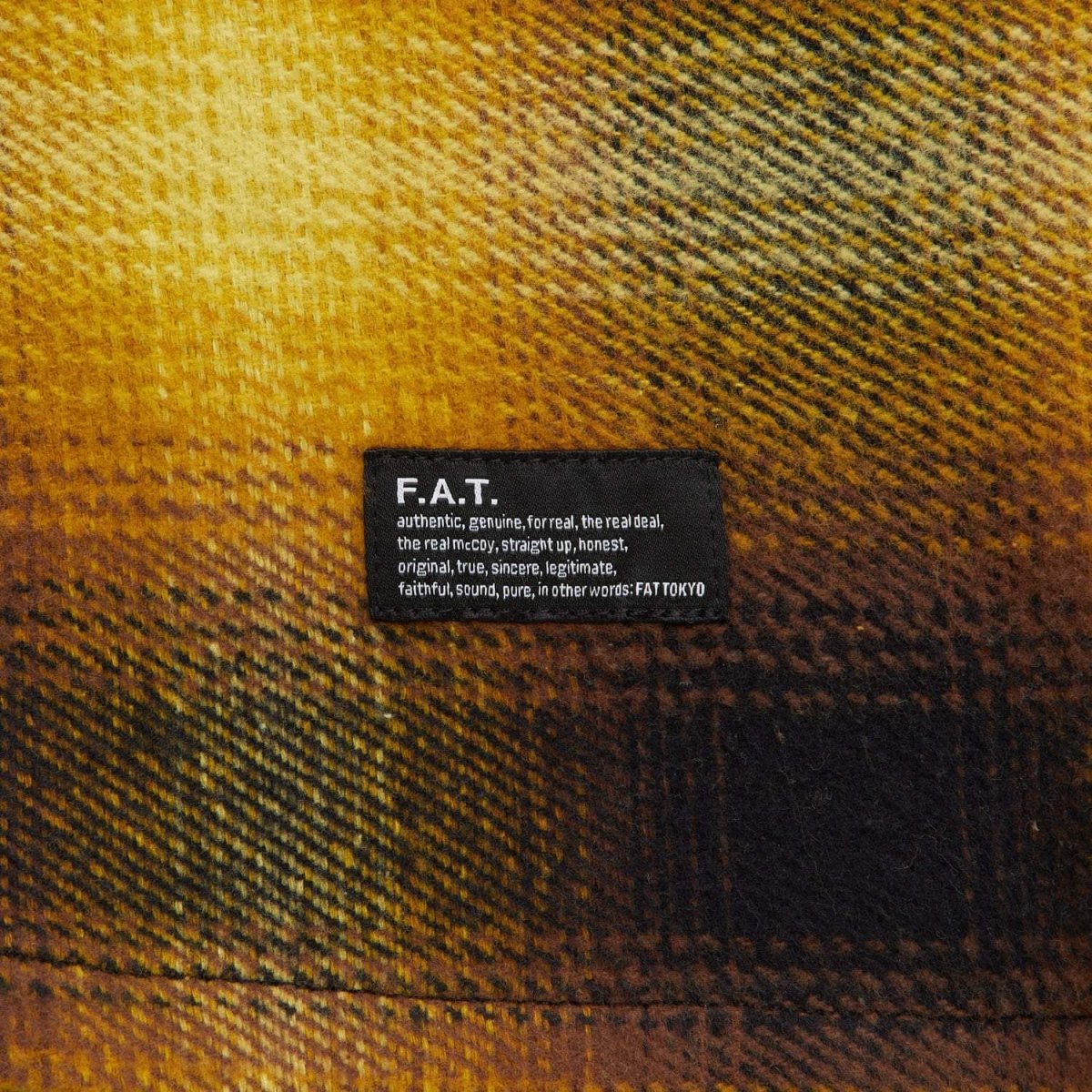 画像5: FAT MAC SMOKE Yellow F.A.T. ビッグマック オンブレチェック ネルシャツ 長袖 シャツ (5)