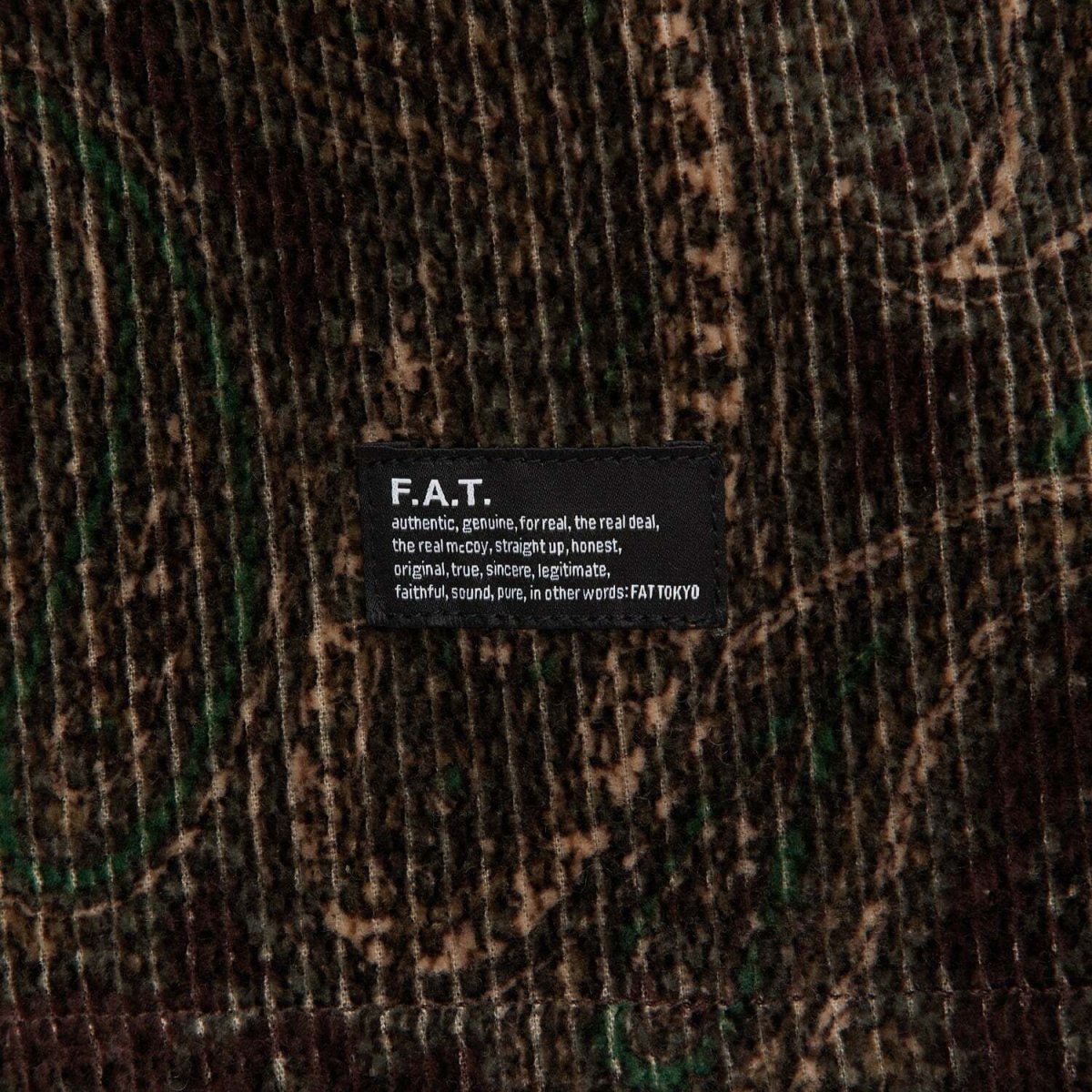 画像6: FAT CROPLEY Corduroy Shirts Wine F.A.T. ペイズリー コーデュロイ シャツ (6)