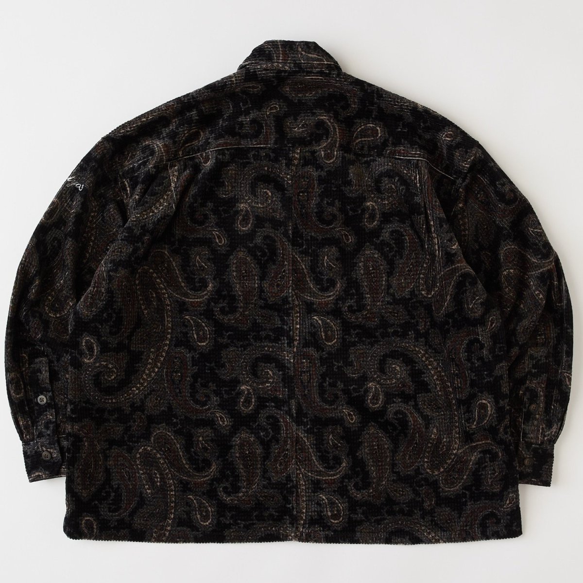 画像3: FAT CROPLEY Corduroy shirts Black F.A.T. ペイズリー コーデュロイ シャツ (3)