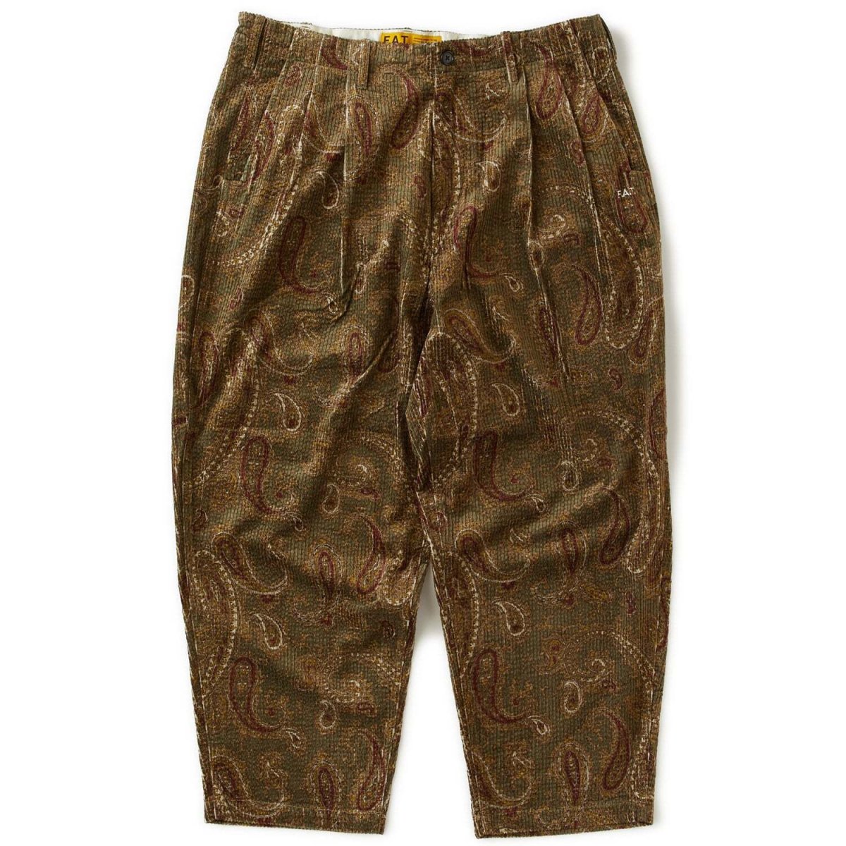 画像2: FAT MEGAZLEY Corduroy Pants Olive F.A.T. ペイズリー コーデュロイ パンツ (2)