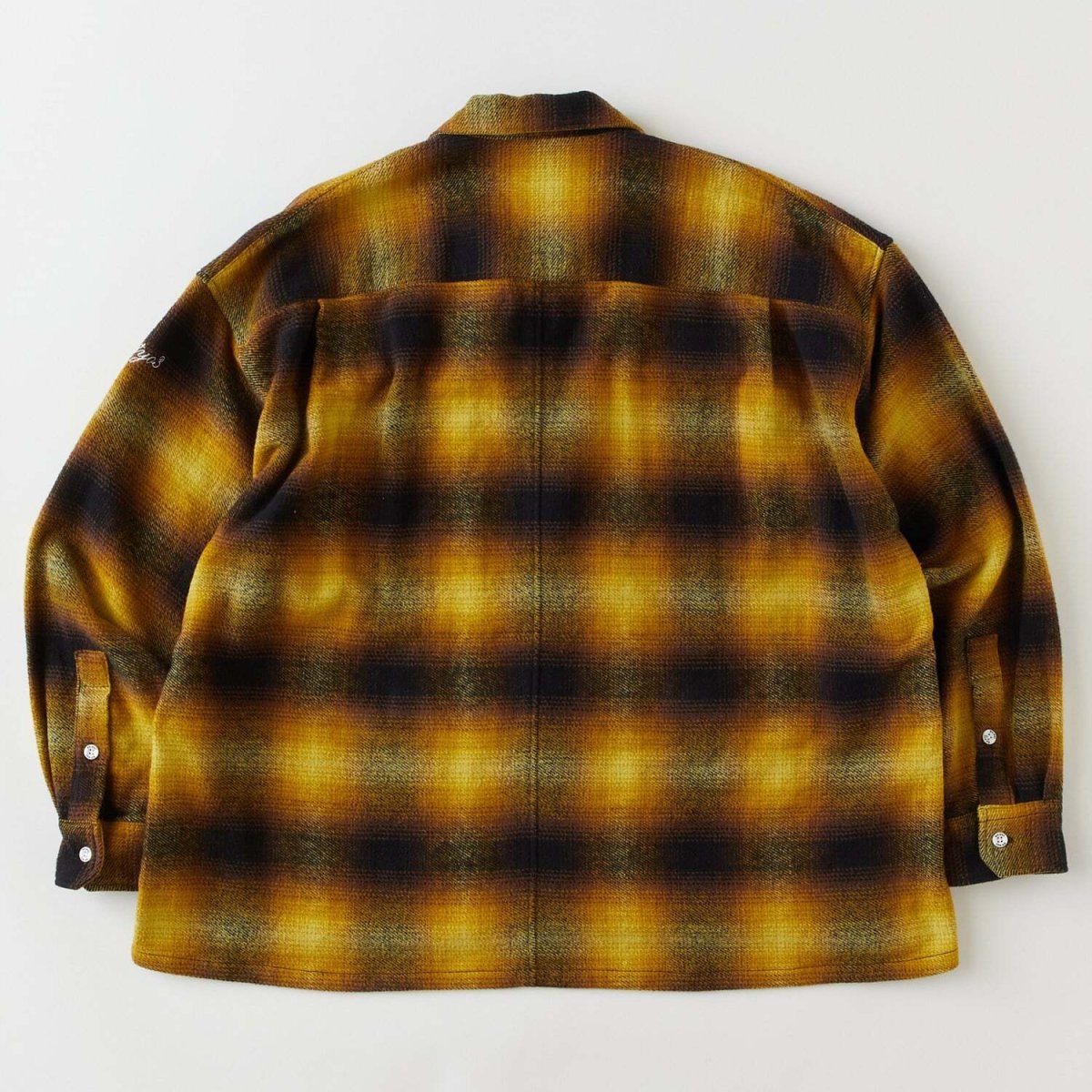 画像3: FAT MAC SMOKE Yellow F.A.T. ビッグマック オンブレチェック ネルシャツ 長袖 シャツ (3)