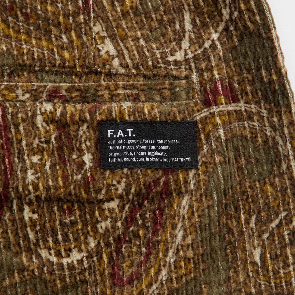 画像6: FAT MEGAZLEY Corduroy Pants Olive F.A.T. ペイズリー コーデュロイ パンツ (6)