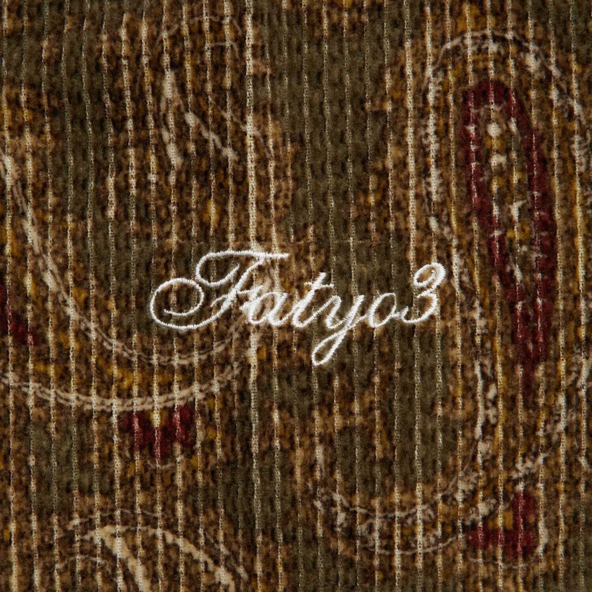 画像4: FAT CROPLEY Corduroy Shirts Olive F.A.T. ペイズリー コーデュロイ シャツ (4)
