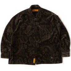 画像2: FAT CROPLEY Corduroy Shirts Wine F.A.T. ペイズリー コーデュロイ シャツ (2)