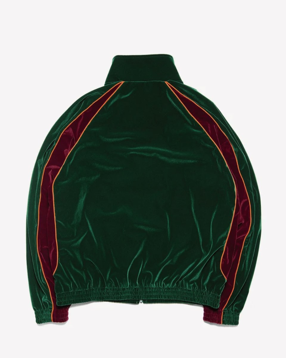画像2: Haight VELOUR TRACK JACKET Green 2トーン ベロア トラック ジャケット (2)