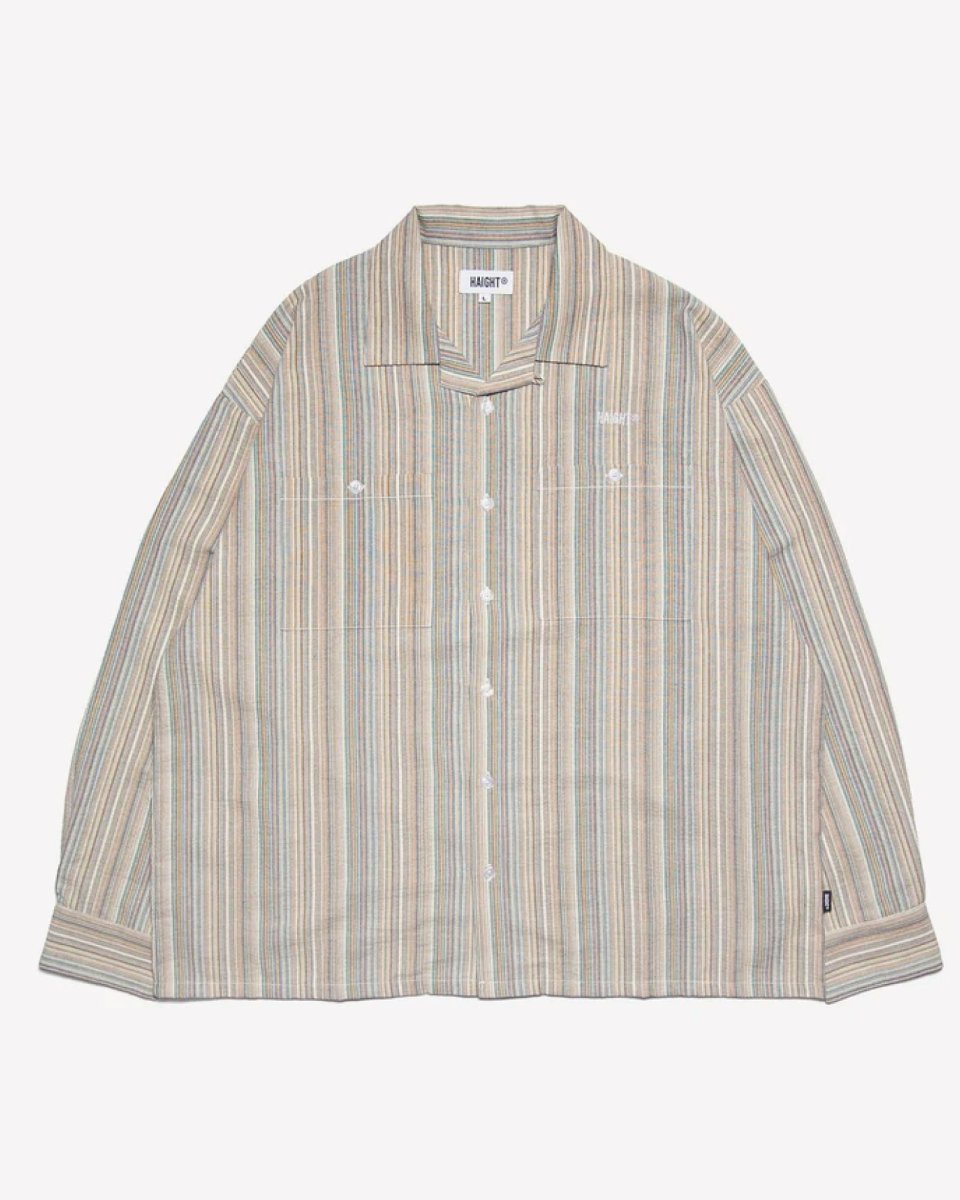 画像1: HAIGHT MULTI CLR STRIPE SHIRT Multi Color ストライプ オープンカラーシャツ (1)
