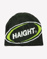 画像2: Haight ATHLETIC BEANIE Black オーバル ロゴ ニット ビーニー (2)