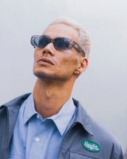 画像2: Haight BLOCK FRAME SUNGLASSES Black スクエア フレーム サングラス (2)