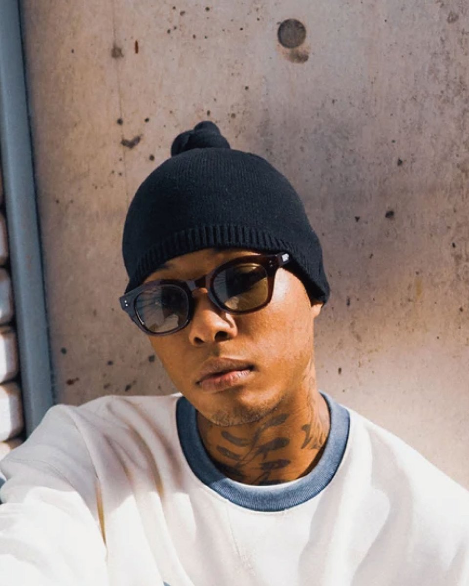 画像1: Haight WELLINGTON SUNGLASSES Black / Black ウェリントン サングラス (1)